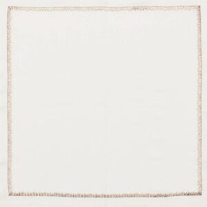 NWT KIM SEYBERT FILAMENT NAPKIN WHITE LINEN MULTI SET OF 2 metallic embroidery